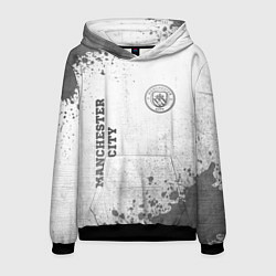Толстовка-худи мужская Manchester City - white gradient вертикально, цвет: 3D-черный
