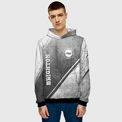 Толстовка-худи мужская Brighton - grey gradient вертикально, цвет: 3D-черный — фото 2
