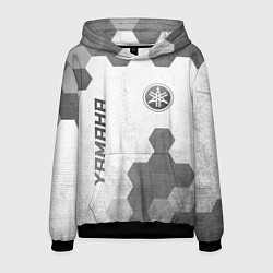 Толстовка-худи мужская Yamaha - white gradient вертикально, цвет: 3D-черный