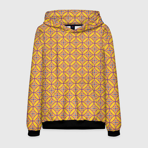 Мужская толстовка Красочный орнамент в восточном стиле / 3D-Черный – фото 1