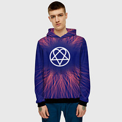 Толстовка-худи мужская HIM red energy, цвет: 3D-черный — фото 2