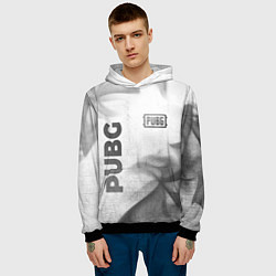 Толстовка-худи мужская PUBG - white gradient вертикально, цвет: 3D-черный — фото 2