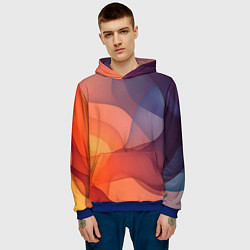 Толстовка-худи мужская Летящая вуаль, цвет: 3D-синий — фото 2