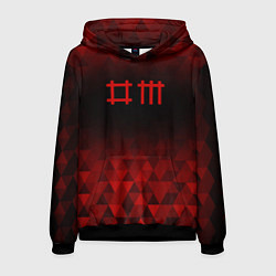 Толстовка-худи мужская Depeche Mode red poly, цвет: 3D-черный