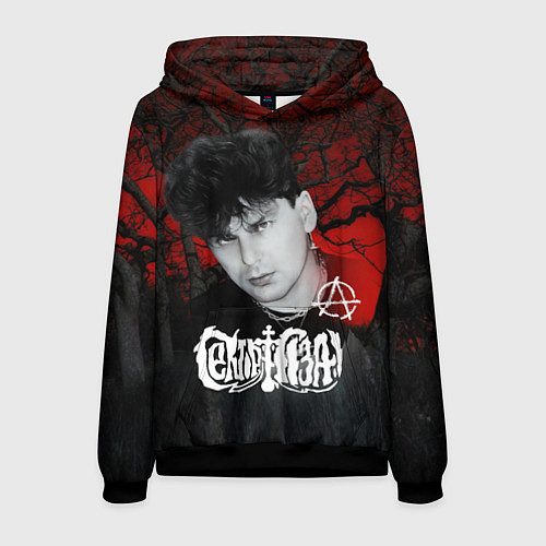 Мужская толстовка Сектор газа красный лес / 3D-Черный – фото 1