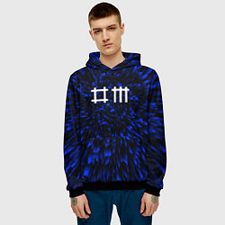 Толстовка-худи мужская Depeche Mode blue energy, цвет: 3D-черный — фото 2