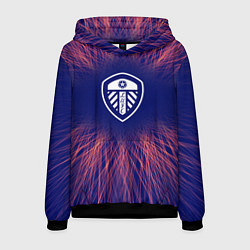 Толстовка-худи мужская Leeds United red energy, цвет: 3D-черный