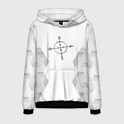Толстовка-худи мужская Megadeth white poly, цвет: 3D-черный