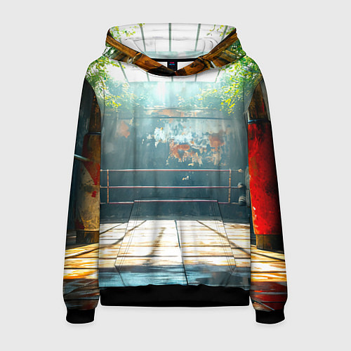 Мужская толстовка Ринг под открытым небом / 3D-Черный – фото 1