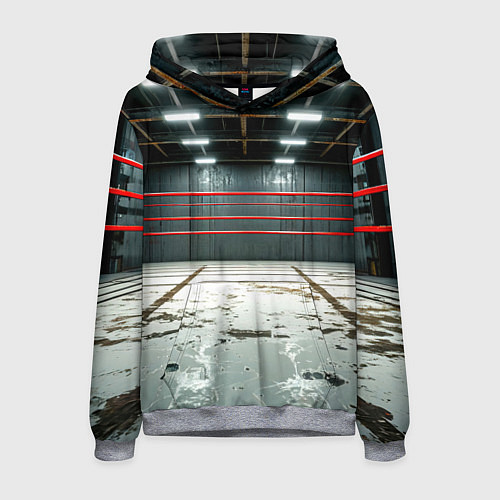 Мужская толстовка Красный ринг / 3D-Меланж – фото 1