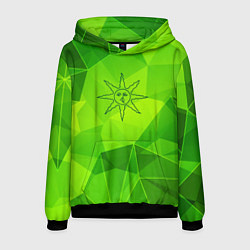 Толстовка-худи мужская Dark Souls green poly, цвет: 3D-черный