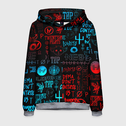 Мужская толстовка Twenty one pilots rock pattern / 3D-Меланж – фото 1
