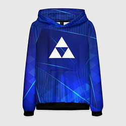 Толстовка-худи мужская Zelda blue poly, цвет: 3D-черный