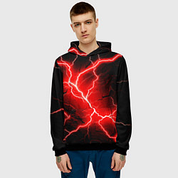 Толстовка-худи мужская Lightning, цвет: 3D-черный — фото 2