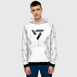 Толстовка-худи мужская Seventeen white poly, цвет: 3D-черный — фото 2