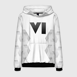 Толстовка-худи мужская GTA 6 white poly, цвет: 3D-черный