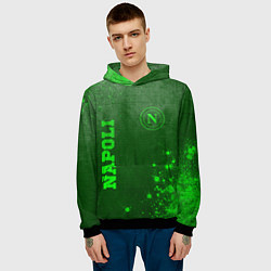 Толстовка-худи мужская Napoli - green gradient вертикально, цвет: 3D-черный — фото 2