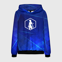 Толстовка-худи мужская Tomb Raider blue poly, цвет: 3D-черный