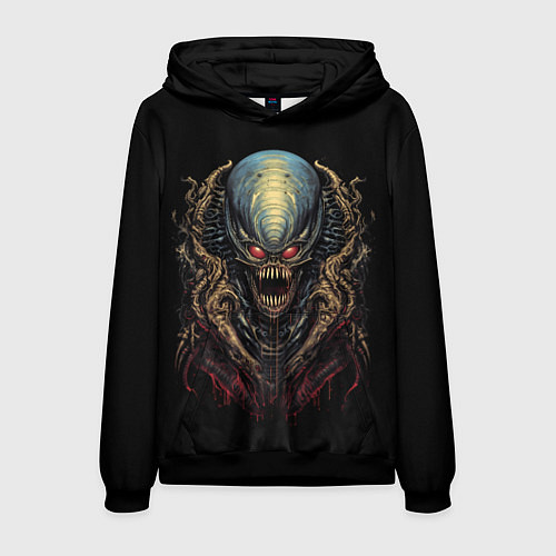 Мужская толстовка Пришелец в ретро стиле / 3D-Черный – фото 1