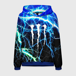 Толстовка-худи мужская Monster energy electro, цвет: 3D-синий