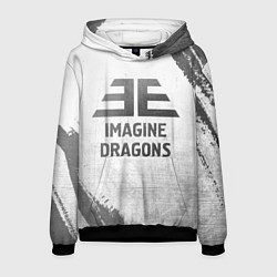 Толстовка-худи мужская Imagine Dragons - white gradient, цвет: 3D-черный