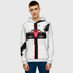Толстовка-худи мужская Формула 1 на белом, цвет: 3D-белый — фото 2