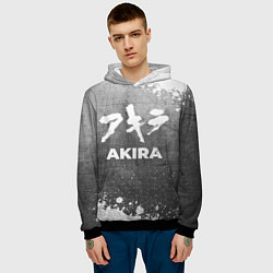 Толстовка-худи мужская Akira - grey gradient, цвет: 3D-черный — фото 2