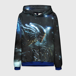 Толстовка-худи мужская Чужой космос, цвет: 3D-синий