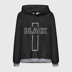 Толстовка-худи мужская Black - cross, цвет: 3D-меланж