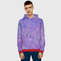 Толстовка-худи мужская Фиолетовый свет фонаря, цвет: 3D-красный — фото 2
