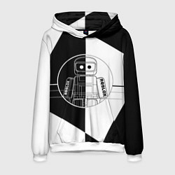 Толстовка-худи мужская Роблокс робот, цвет: 3D-белый