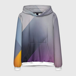 Толстовка-худи мужская Color grey with stripes, цвет: 3D-белый