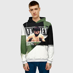 Толстовка-худи мужская Магомед Анкалаев боец ММА, цвет: 3D-белый — фото 2