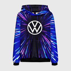 Толстовка-худи мужская Volkswagen neon energy, цвет: 3D-черный