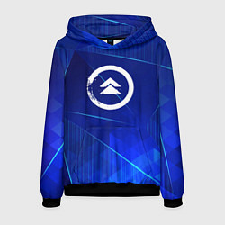 Толстовка-худи мужская Ghost of Tsushima blue poly, цвет: 3D-черный