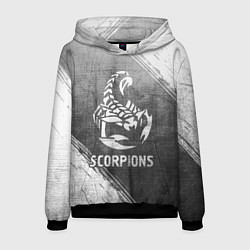 Толстовка-худи мужская Scorpions - grey gradient, цвет: 3D-черный