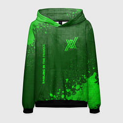 Толстовка-худи мужская Darling in the FranXX - green gradient вертикально, цвет: 3D-черный