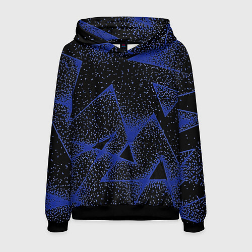 Мужская толстовка Triangles with dots / 3D-Черный – фото 1