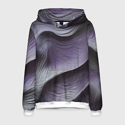 Толстовка-худи мужская Пластилиновые волны, цвет: 3D-белый