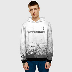 Толстовка-худи мужская Tottenham - white gradient посередине, цвет: 3D-черный — фото 2