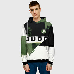 Толстовка-худи мужская Время дзюдо, цвет: 3D-черный — фото 2