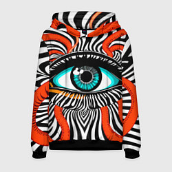 Толстовка-худи мужская Глаз, цвет: 3D-черный