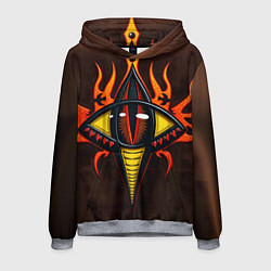 Толстовка-худи мужская Глаз змеи, цвет: 3D-меланж