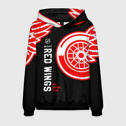 Толстовка-худи мужская Detroit Red Wings team, цвет: 3D-черный