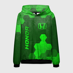 Толстовка-худи мужская Honda - green gradient вертикально, цвет: 3D-черный
