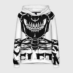 Толстовка-худи мужская Skeleton череп, цвет: 3D-белый