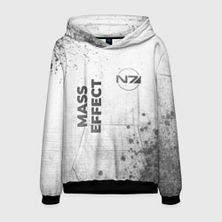 Толстовка-худи мужская Mass Effect - white gradient вертикально, цвет: 3D-черный