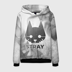 Толстовка-худи мужская Stray - white gradient, цвет: 3D-черный