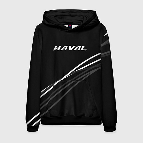 Мужская толстовка Haval чёрный с полосами / 3D-Черный – фото 1