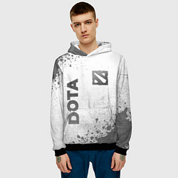 Толстовка-худи мужская Dota - white gradient вертикально, цвет: 3D-черный — фото 2